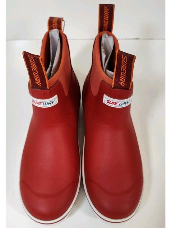 Sureway Deck 500 Red Rain Fishing Boat Boots Mens 7 Womens 9 Slip Resistant NWOB main image 9